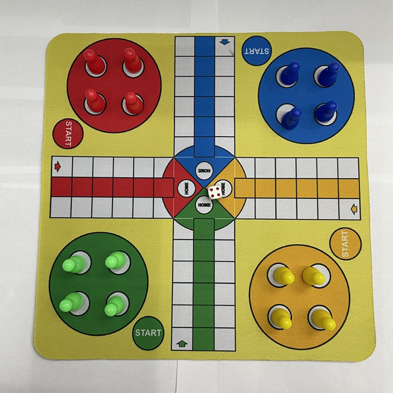 Set Ludo i Flying Chess s pločom od podloge za miša – plastika, marka HZ, unutarnja igra za uzrast 15–35