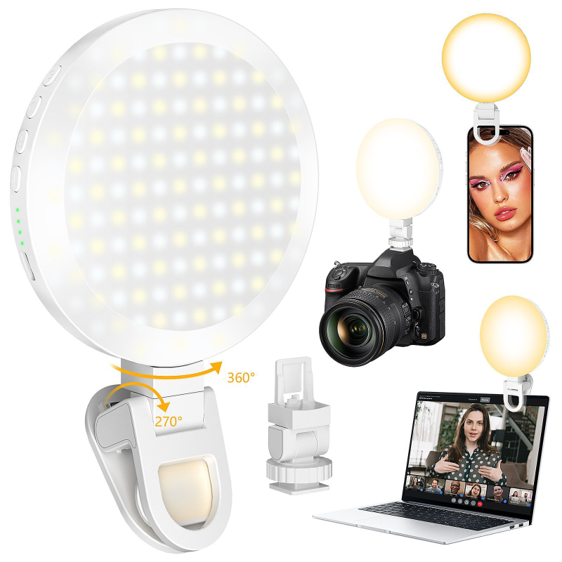 Fotografsko nadopunjujuće svjetlo za selfije i videokonferencije (Model XJ-72, ručna upotreba, do 10 W, 3,7 V, tri temperature boje)