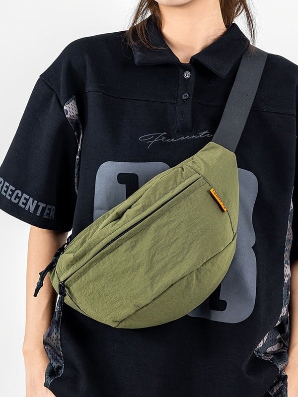 Studentska crossbody torba, urban minimalistički stil, Oxford tkanina, poliester podstava, velika kapaciteta, unutarnji džep za telefon i laminirani džep sa zatvaračem