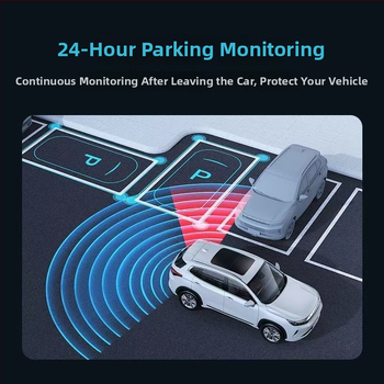 Видеорегистратор 4K Ultra HD, нощно виждане, предно и задно двойно записване, без дисплей, 1.5GB памет