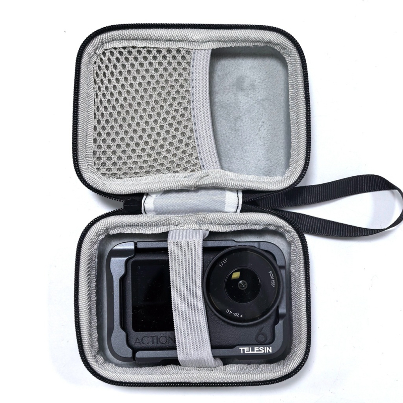 Torba za Action6 akcijsku kameru: izdržljiva Nylon+EVA, unutarnja podstava od velura, klasičan clutch stil, gradska jednostavnost