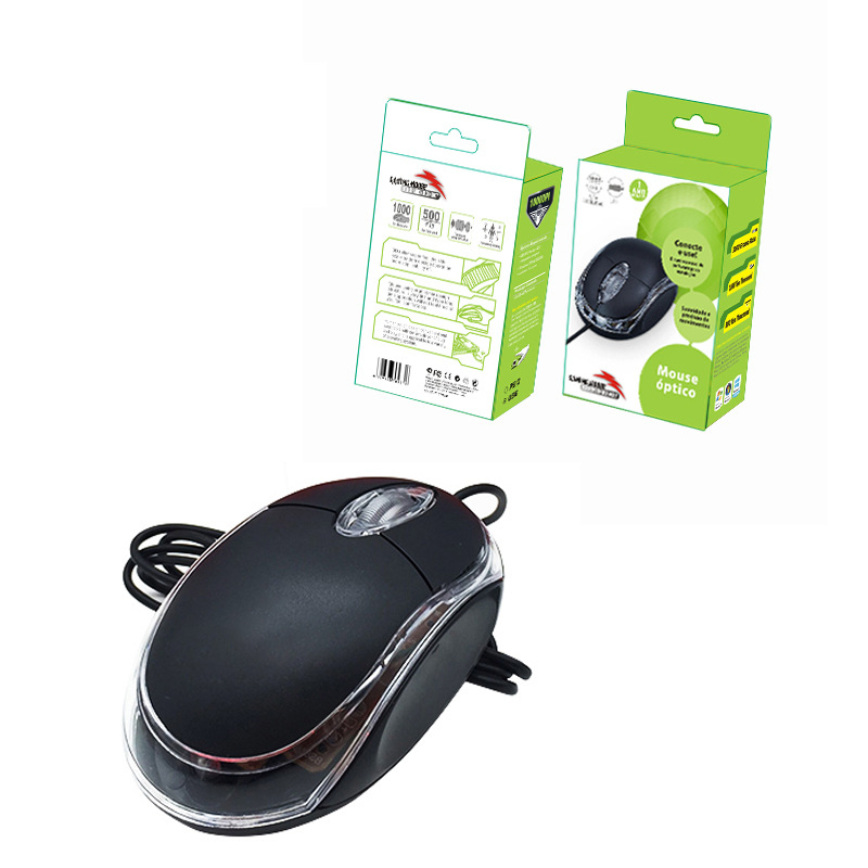 Žični optički miš, 1600 DPI, USB, 3 tipke, za stolno računalo