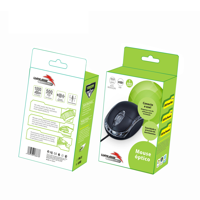 Žični optički miš, 1600 DPI, USB, 3 tipke, za stolno računalo