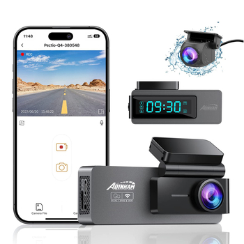 K901 4K prednja i stražnja dvostruka kamera za automobil, 160° kut gledanja, Wi‑Fi, F2.0 otvor