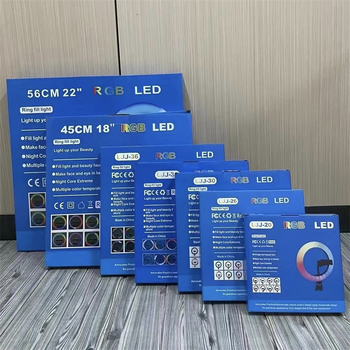 Novo RGB kružno svjetlo za nadopunu s RGB LED-om za livestream i fotografiju, dostupno u veličinama 10, 12, 13, 18 i 22 inča