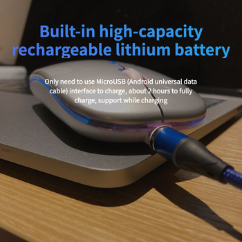 M1 Ασύρματο ποντίκι; Ασύρματη σύνδεση 2.4G USB; Οπτικός αισθητήρας 1000dpi; Αθόρυτη λειτουργία; Ασύρματη φόρτιση με φωτισμό