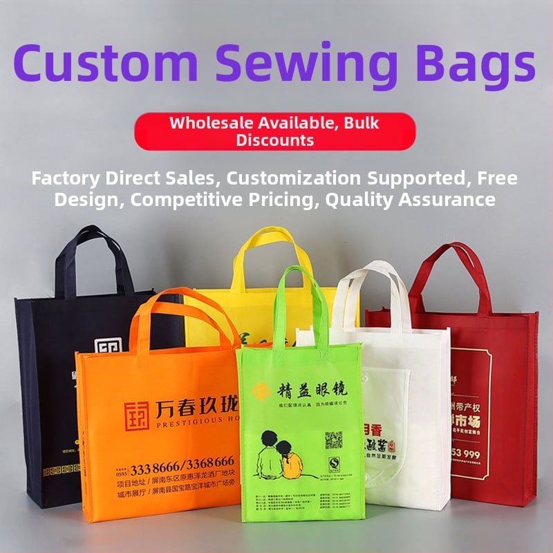 Neauduma Tote soma ar drukātu logotipu, spunbond materiāls, laminēta plēve, pielāgojama