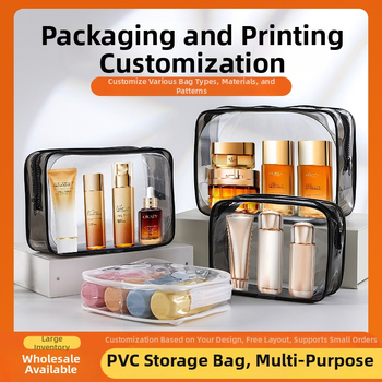 Dobang PVC kosmētikas soma — caurspīdīga ceļojumu makstī ar rāvējslēdzēju, ūdensizturīga; izcelsme: Wenzhou, Ķīna