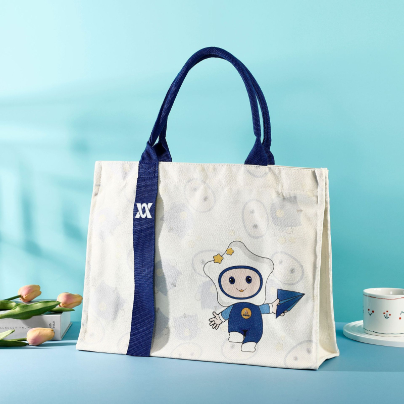 Platnena tote torba s prilagodljivim logom, UV digitalni ispis i sitotisk, s dnom i bočnim stranama, velika zapremina