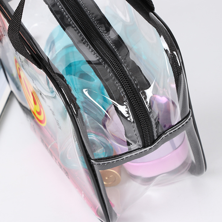 Cool Castle Prenosiva PVC torbica – Prozirna kutija za kozmetiku i nakit, vodootporna, podesiva dvostruka debljina