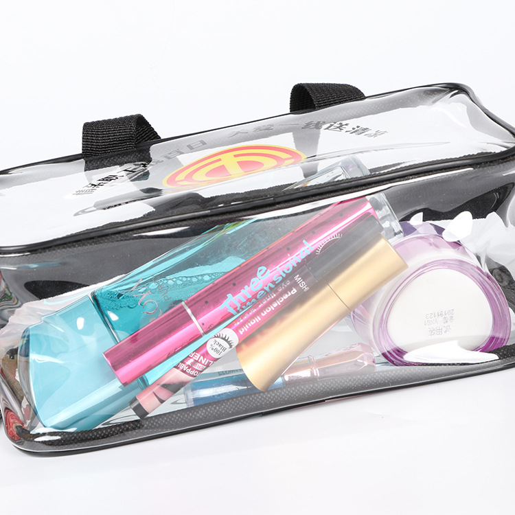 Cool Castle Prenosiva PVC torbica – Prozirna kutija za kozmetiku i nakit, vodootporna, podesiva dvostruka debljina