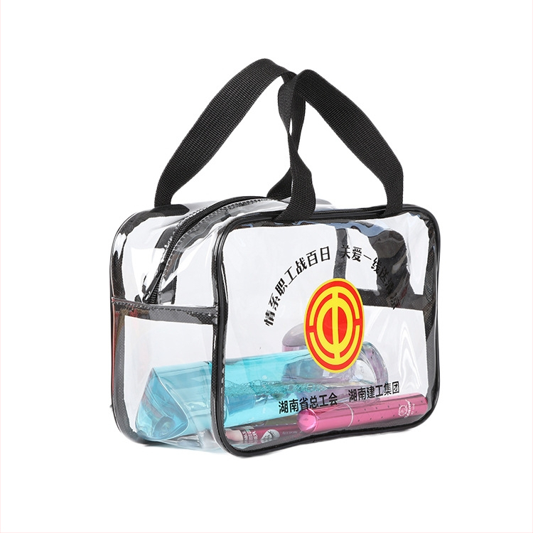 Cool Castle Pārvadājamā PVC soma – Skaidra kosmētikas un piederumu uzglabāšanai, ūdensizturīga, pielāgojama dubultslāņu biezums