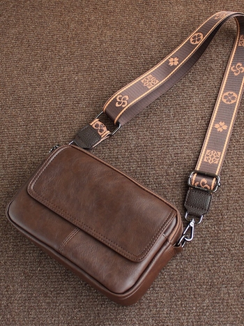 Férfi crossbody táska, PU anyag, kopásálló, Mini dragon márka, poliészter bélés, üzleti utakhoz
