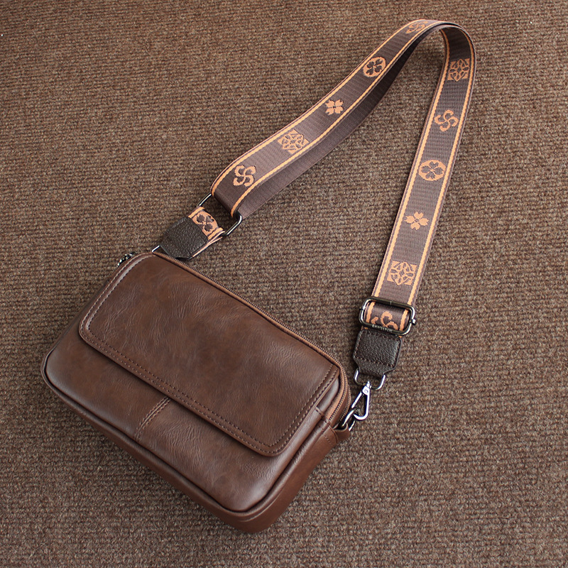 Férfi crossbody táska, PU anyag, kopásálló, Mini dragon márka, poliészter bélés, üzleti utakhoz