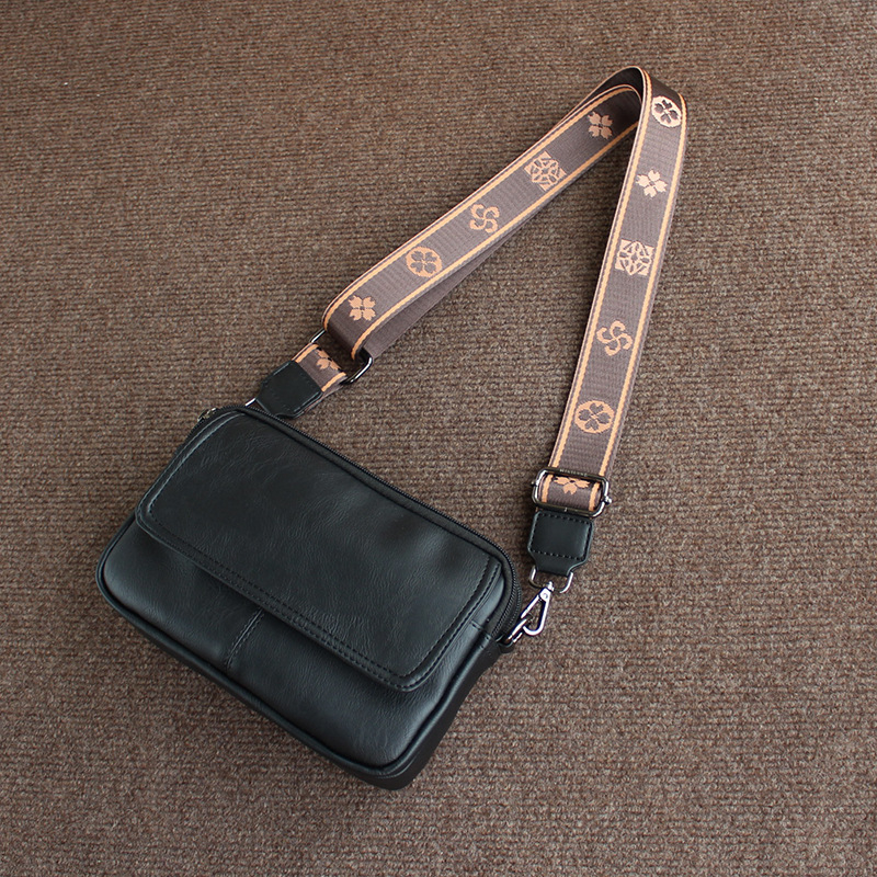 Férfi crossbody táska, PU anyag, kopásálló, Mini dragon márka, poliészter bélés, üzleti utakhoz
