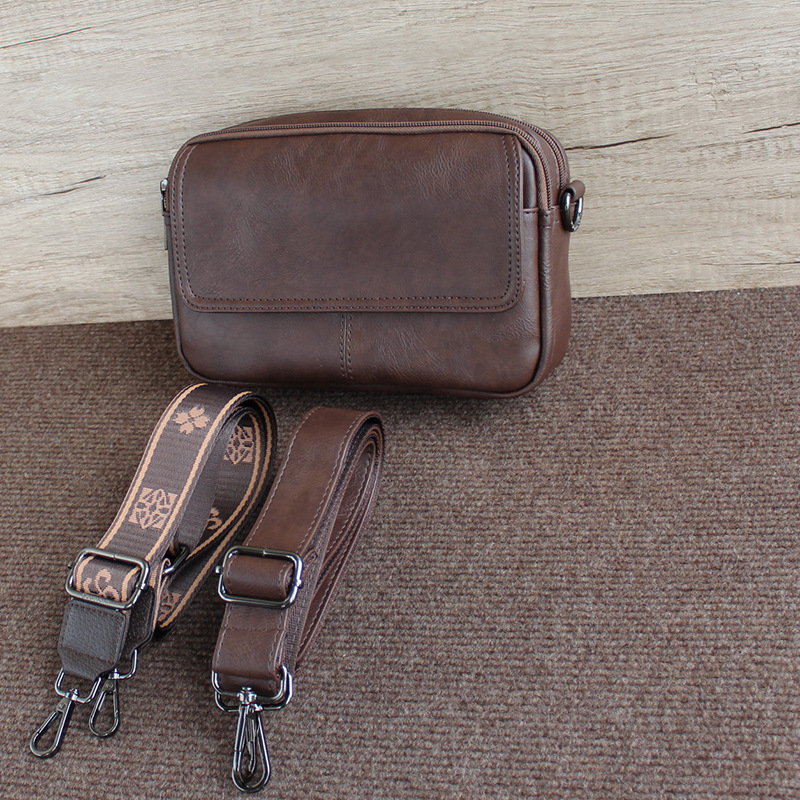 Férfi crossbody táska, PU anyag, kopásálló, Mini dragon márka, poliészter bélés, üzleti utakhoz
