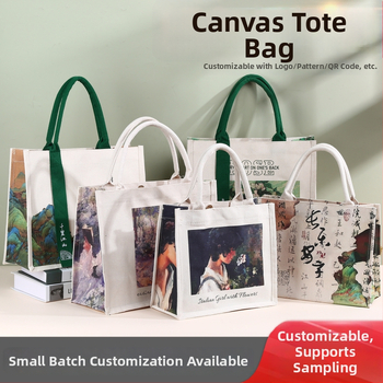 Platnena tote torba s prilagođenim logom za korporativno oglašavanje, dizajn trake, velika zapremina, UV digitalni tisak i sitotisak