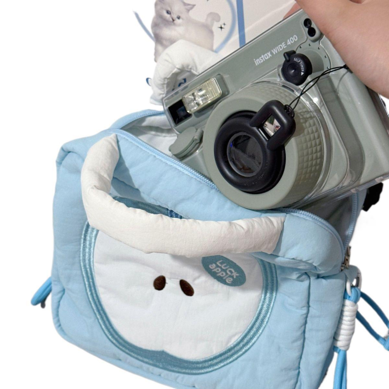 PU anyagú fényképtáska Fuji Instax Wide 300/400 – dupla rétegű, kézitáska stílusú