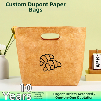 Perforirana Dupont papirnata torba za kupovinu sa spot tiskom, prilagođljiva za korporativne i školske potrebe, s logotipom