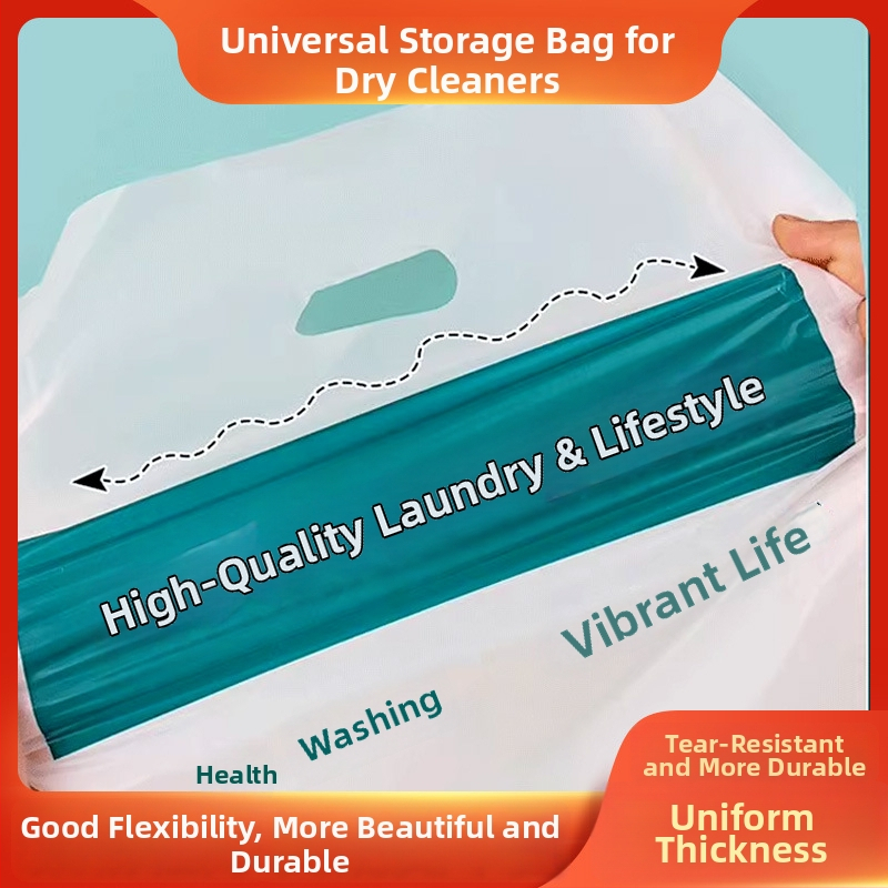 Plastmasas maisiņi chemiskajai tīrīšanai, apģērbu iepakošanas maisi, dubulta biezums 6 silk, izcelsme: Shandong, Ķīna