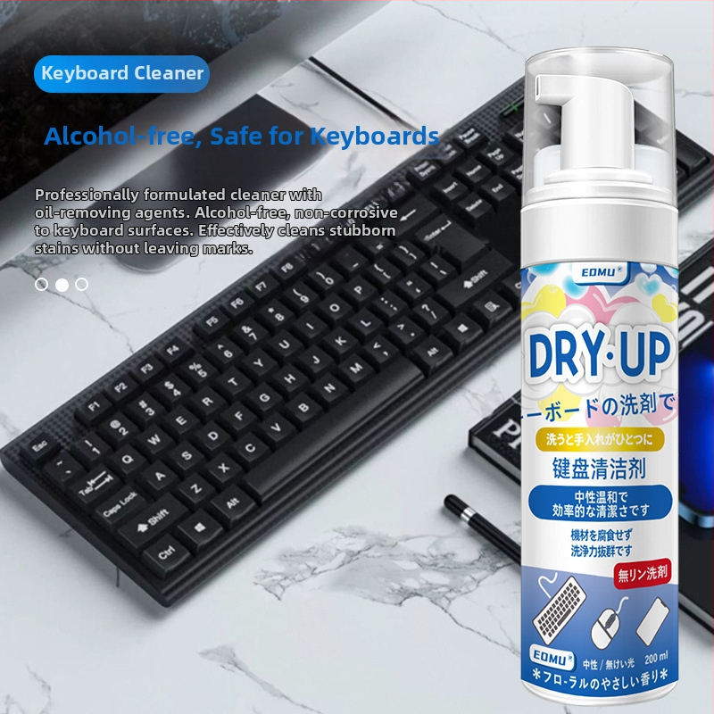 Klaviatūros ir ekrano valymo priemonė – daugiafunkcinis valiklis klaviatūroms, telefonams ir pelėms; 200 ml, dėžutėje 75 vnt.; gili valymas, riebalų dėmių šalinimas, saugi formulė