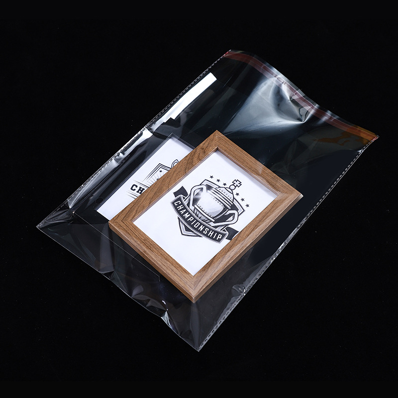 OPP samozatvarajuća vrećica, prozirna, s otisnutim logom, od plastike; za pakiranje odjeće i nakita; 100% sirovih materijala; tolerancija ±0,2 cm