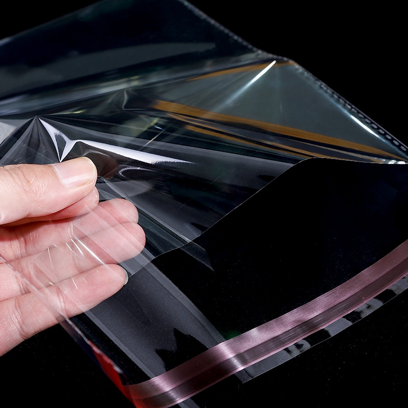 OPP samozatvarajuća vrećica, prozirna, s otisnutim logom, od plastike; za pakiranje odjeće i nakita; 100% sirovih materijala; tolerancija ±0,2 cm