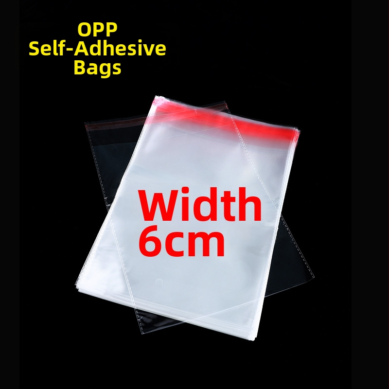 OPP savarankiškai užsegamas pakuotės maišelis, skaidrus, su logotipu, iš plastiko; drabužių ir juvelyrikos pakavimui; 100% grynos žaliavos; tolerancija ±0,2 cm