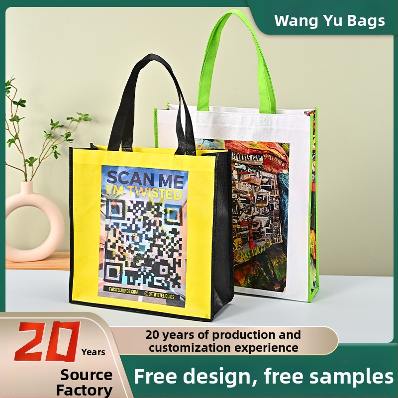 Pirkumu soma no neausta materiāla ar laminēta plēves apdari, rokassomas stils, saliekama, ar drukātu logotipu, pielāgojama