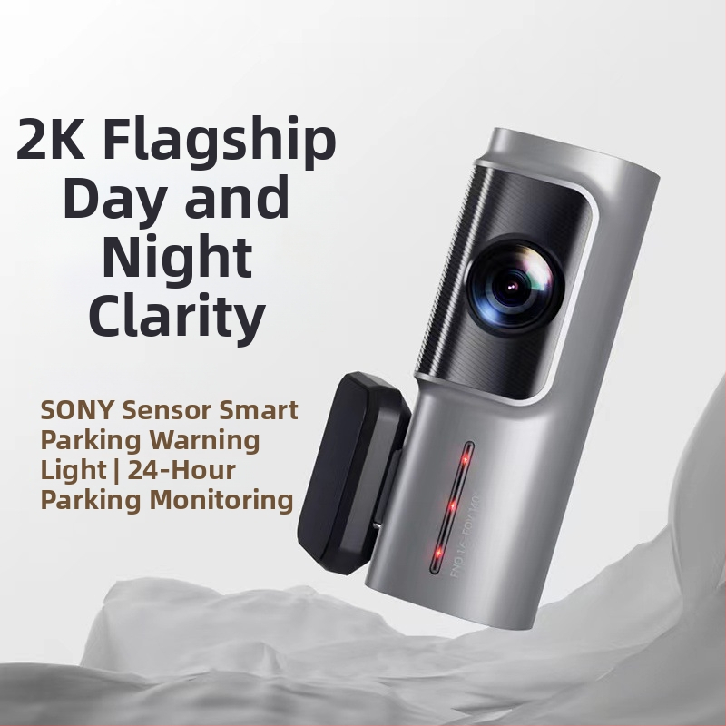 Palubná kamera do auta s jedným objektívom, Wi‑Fi, 170° uhol záberu, 2160P video, 14MP fotografie, parkovacie monitorovanie a slučkové nahrávanie