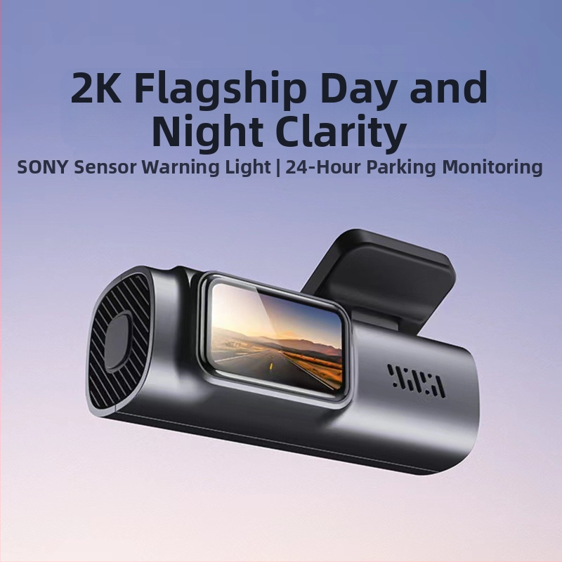Palubná kamera do auta s jedným objektívom, Wi‑Fi, 170° uhol záberu, 2160P video, 14MP fotografie, parkovacie monitorovanie a slučkové nahrávanie