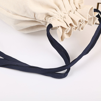 Prilagodljiva torbica s vezicama od pamuka i platna za opću ambalažu, s logotipom sitotiskom