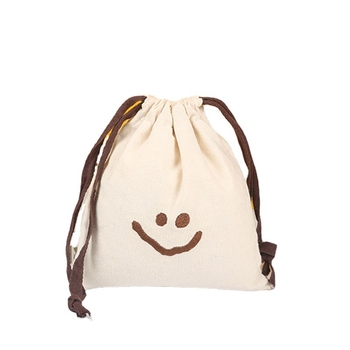 Prilagodljiva torbica s vezicama od pamuka i platna za opću ambalažu, s logotipom sitotiskom