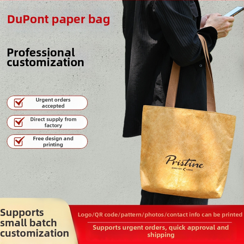 Dupont papīra soma uz pleca - mazgājama, UV druka, logotips drukāts