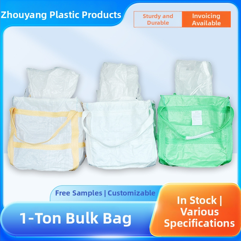 Kompozītā PP auduma soma, 1 000 kg slodze, krāsu druka, plastmasas materiāls, zīmols Zhouyang