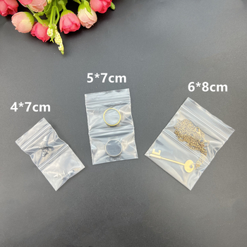 Guste prozirne dvostruko slojevite samouzavodne vrećice za nakit, LDPE, duljina zatvaranja 1,5 cm, paket 100 kom