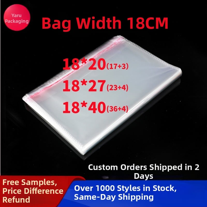 OPP vrećica za pakiranje odjeće i dodataka — prozirna, samoljepljivo zatvaranje, otisak logotipa, plastični materijal, Yarun marka