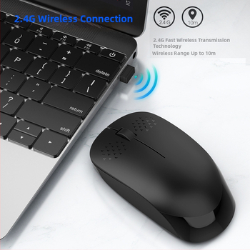 Bezdrôtová optická myš 2.4G T1 - USB, 1600 DPI, 3 tlačidlá, ergonómia, dosah 10 m