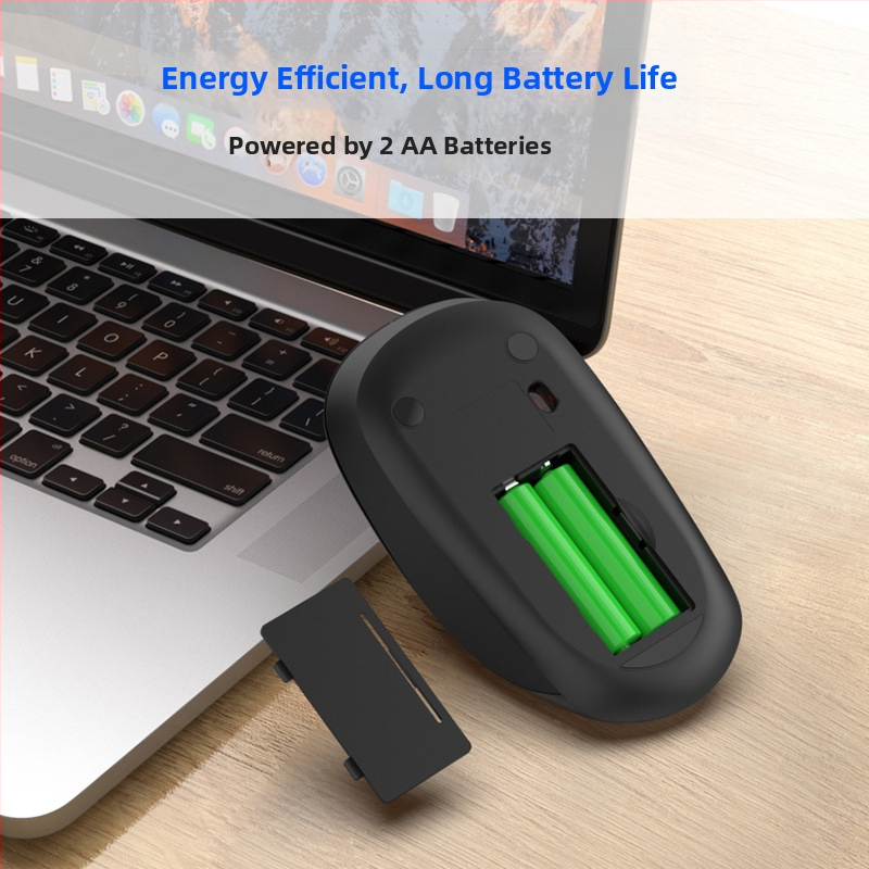 Bezdrôtová optická myš 2.4G T1 - USB, 1600 DPI, 3 tlačidlá, ergonómia, dosah 10 m