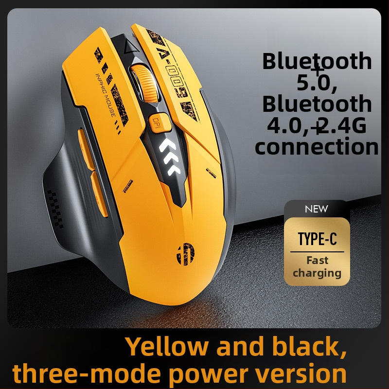 Bezvadu pele ar Bluetooth un 2,4 GHz, 1500 DPI, 2 pogas, 1 ritināšanas ritenītis