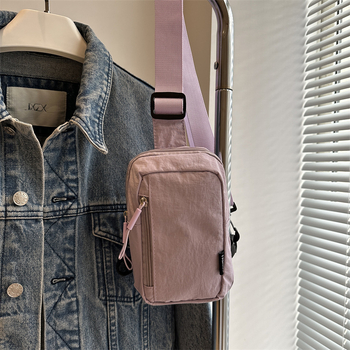 Crossbody torba za telefon - Urban stil, Specijalni materijal, Proljeće 2025, Zip zatvarač, Poliester podstava