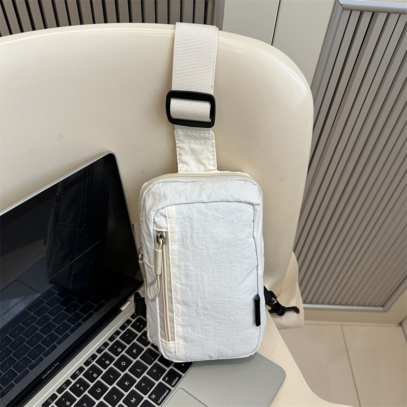 Crossbody torba za telefon - Urban stil, Specijalni materijal, Proljeće 2025, Zip zatvarač, Poliester podstava