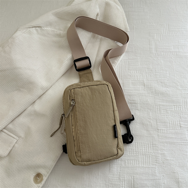 Crossbody torba za telefon - Urban stil, Specijalni materijal, Proljeće 2025, Zip zatvarač, Poliester podstava