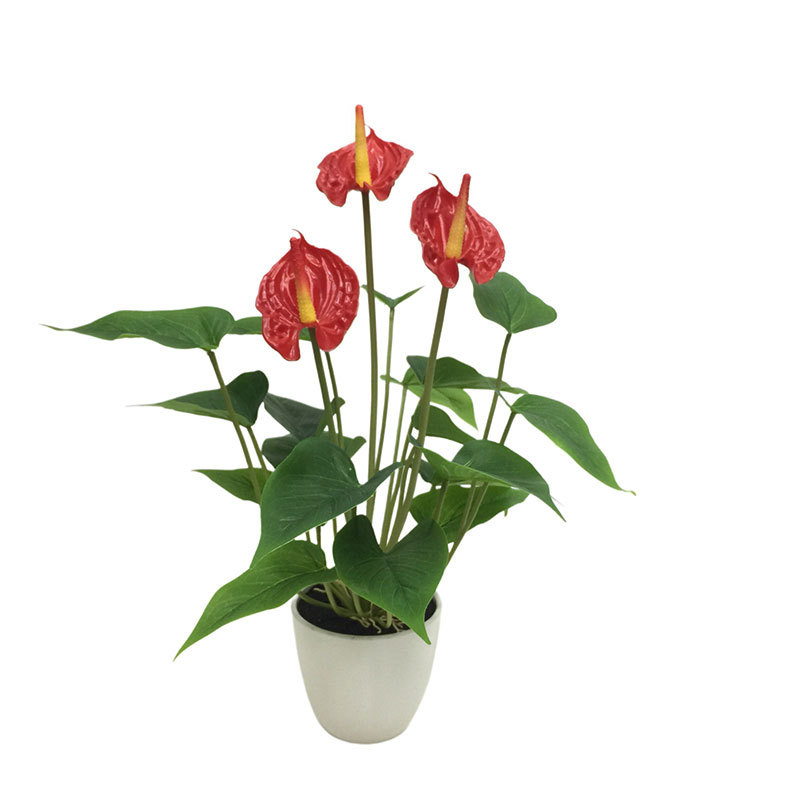 Huamao Umjetni Anthurij Bonsai Cvijet, PVC, Injekcijsko Oblikovanje, Doma Dekoracija