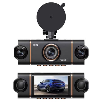4-kanalni 1080p auto DVR s Wi‑Fi, 3,0-inčni zaslon, 140° širokokutni objektiv, nadzor parkiranja, montiranje na retrovizor