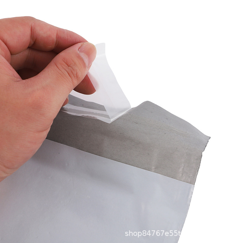 Bijela debela polietilenska ekspres vrećica, samouzavaranje, vodootporna logistička ambalaža, nosivost 10 kg, duljina zatvaranja 4–4,5 cm.