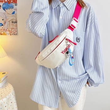 Najlon torbica za struk, unisex, minimalistički japanski stil, svakodnevna crossbody torba