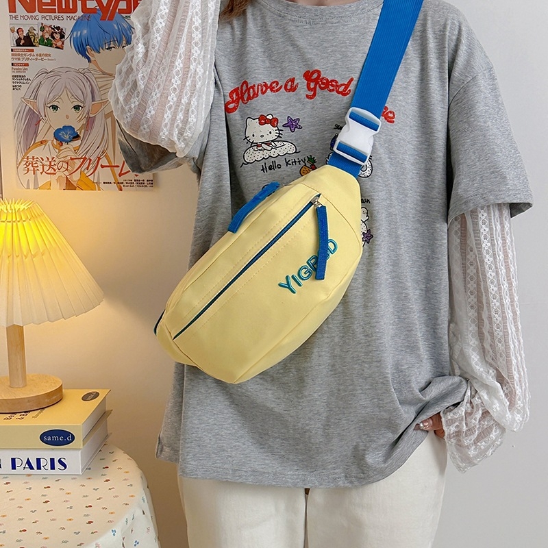 Najlon torbica za struk, unisex, minimalistički japanski stil, svakodnevna crossbody torba