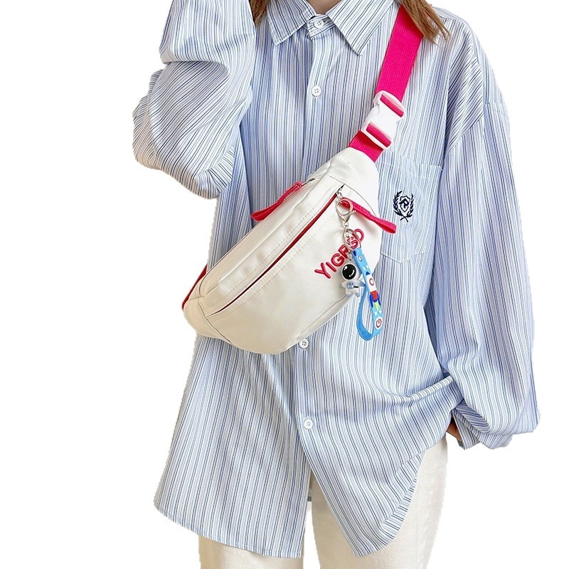 Najlon torbica za struk, unisex, minimalistički japanski stil, svakodnevna crossbody torba