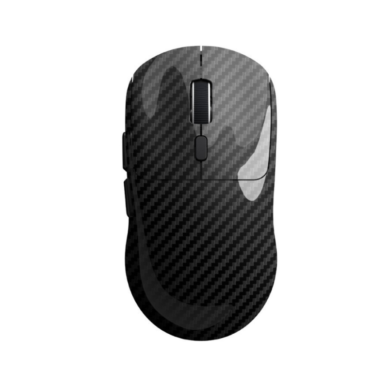 Szénszálas vezeték nélküli egér, 6400 DPI, 4 gomb, ergonómikus, 2,4 GHz